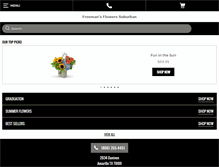 Tablet Screenshot of freemansflowers.com